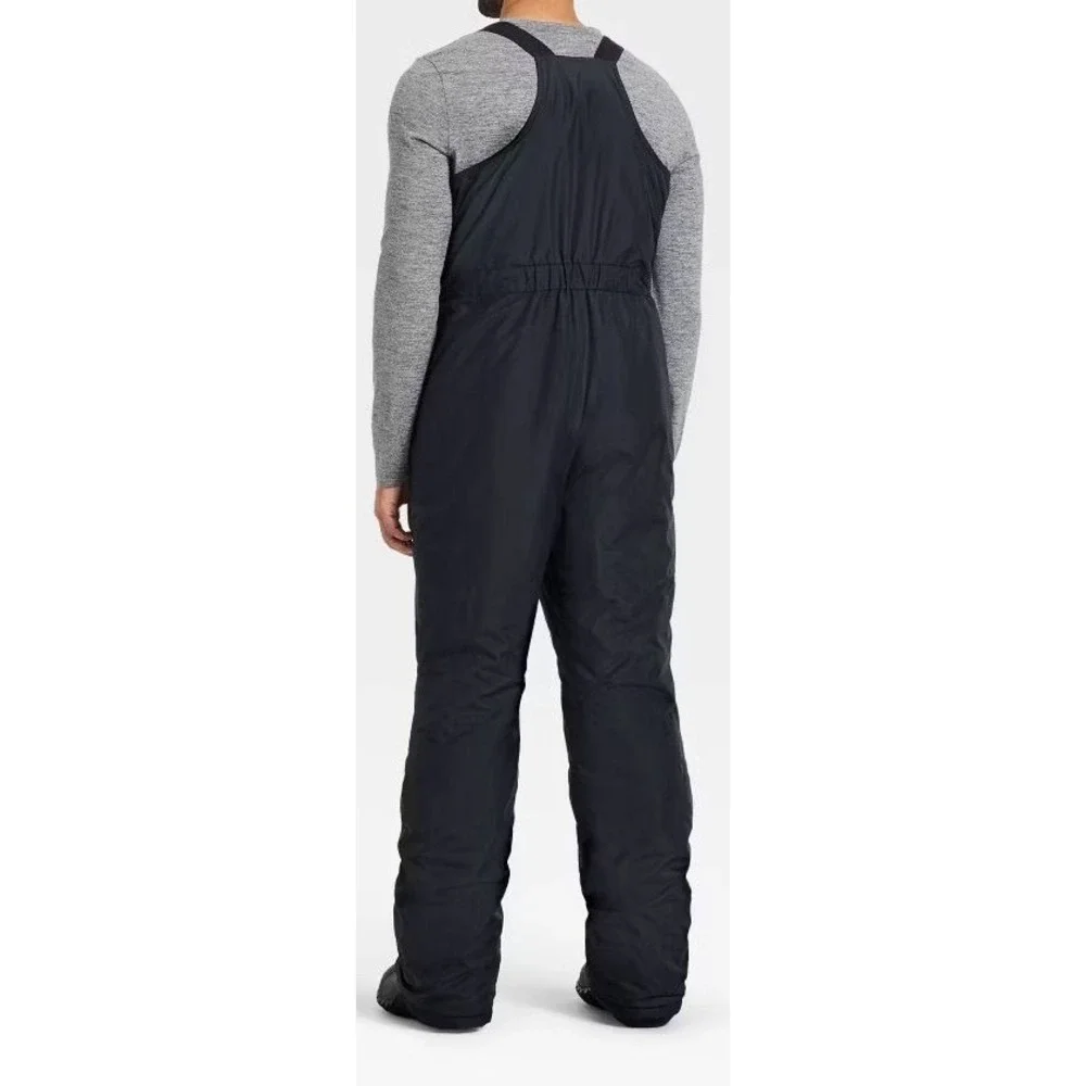 All In Motion Men's Water/Wind Resistant Full Snow Bib - Black - Large